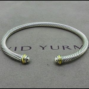 David Yurman gold/silver 4mm cable bracelet.